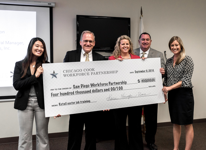 Walmart presents SDWP with ceremonial check