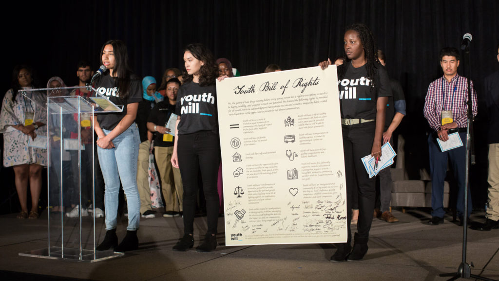 Young adults present Youth Bill of Rights