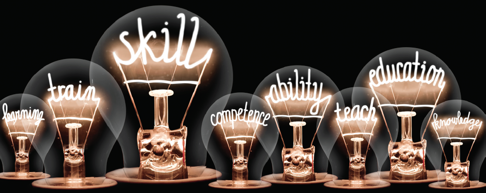 Image of lightbulbs with text